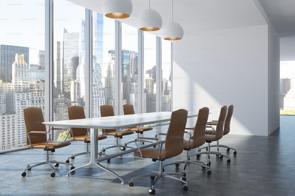 A boardroom in a corporate office